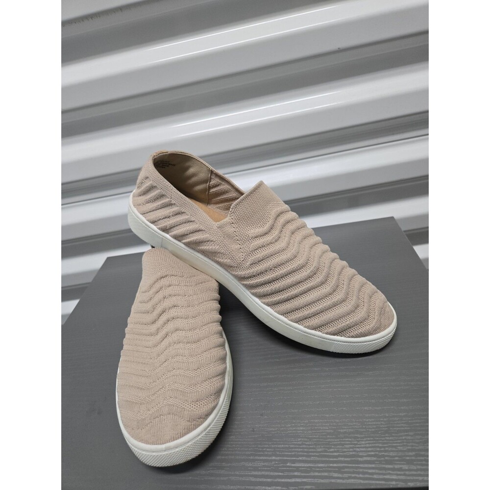 White Mountain Sneaker Womens Courage Woven Slip-on Shoes Beige Size 8.5 W